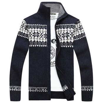 Iarna Pulover de Crăciun 2020 Îngroșa Fleece Barbati Cardigan Tricotate Blusa Masculina Bărbați Sweatercoat Plus Dimensiune S -3XL Tricotaje