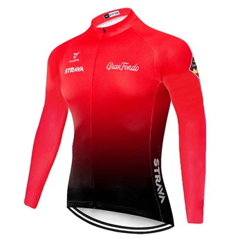 2020 echipa STRAVA camiseta ciclismo iarna toamna cu maneci lungi ropa ciclismo hombre maillot de iarnă bărbați ciclism jersey
