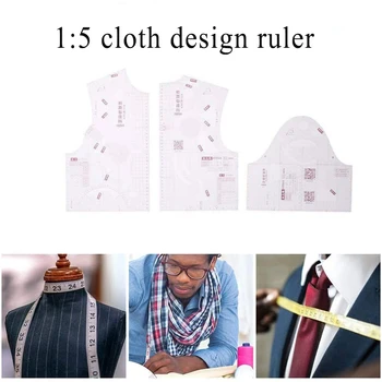 3pcs Mini 1:5 Design vestimentar Riglă Șablon Desen Croitori Conducător de Luare de Model Cusut Măsură Conducător DIY Consumabile de Cusut