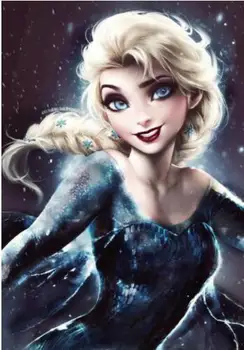 Disney DIY 5D Rotund Plin de Diamante Mozaic Pictura cruciulițe Elsa Kit Diamante Broderie Piața de Foraj Decor Acasă