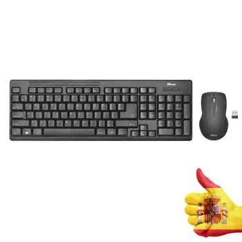 Ai încredere în Ziva-tastatură fără fir și mouse-ul, aspect engleză, negru QWERTY (standard)