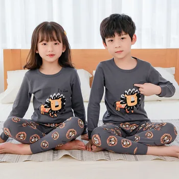 2020 Toamna Copii Pijamale Fete Baieti Pijamale Pijamale Copii Haine pentru Sugari, Animale de Desene animate Seturi de Pijama din Bumbac pentru Copii Pijamale