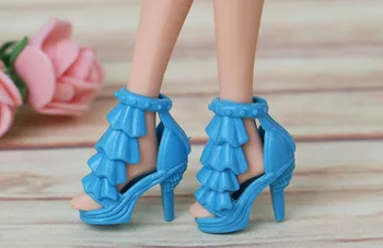 100pairs/lot en-Gros de Culoare Aleatorii Păpuși Minunate Pantofi Tocuri Sandale Pentru Papusi Barbie 11