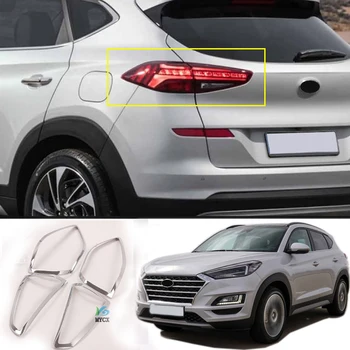 4BUC ABS Cromat Pentru Hyundai Tucson 2020 2021 Spate Coada de Lumină de Lampă Capac Ornamental din spate lampă capac