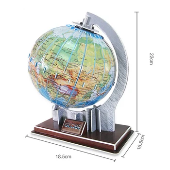 Globe World Map Puzzle 3D Model din Hârtie Astronomie Jucării de Învățare Pentru Copii de Învățământ DIY Pământ Cunoaștere Puzzle-uri Pentru Copii Noi