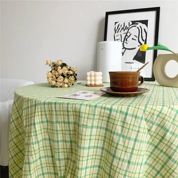 Dreptunghiulară Masă Masă Masă de Bucătărie de Vară Galben-verde Grila Ins față de Masă Foto Prop Pânză masă de Picnic Pânză
