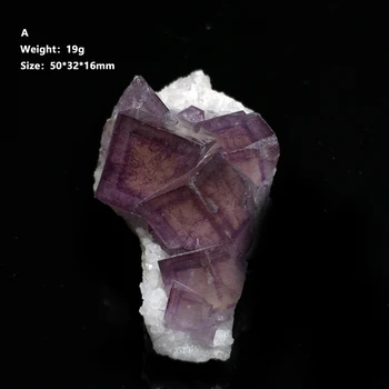 Naturale Violet Fluorit și Cuarț de Cristal Mineral Specimen de Yaogangxian Provincia Hunan,China A3-5