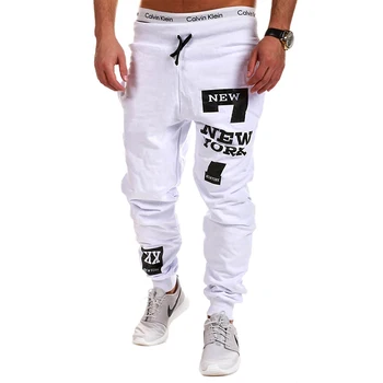 Hip Hop Streetwear Bărbați Scrisori de Imprimare Sportwear Largi Casual sex Masculin Trening Pantaloni Pantaloni Negri de Trening Plus Dimensiune M-4XL