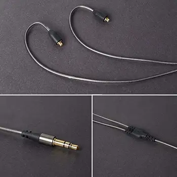 OKCSC MMCX Conectați Cablurile cu Microfon Buton de Control Cască Aftermarket Cabluri Audio de 3.5 mm Plug pentru SHURE SE535 WESTONE W60/W80