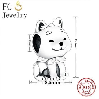 FC Bijuterii se Potrivesc Original de Brand Farmec Brățară Argint 925 Japoneză Akita Inu Câine Șirag de mărgele Cu Email Pentru a Face Berloque 2020