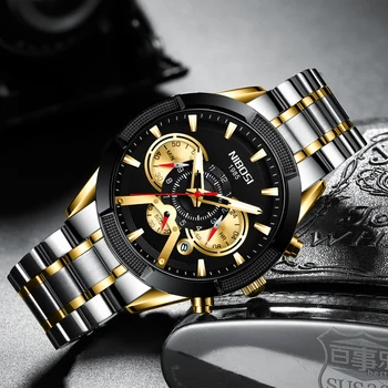 NIBOSI 2020 noua Moda mens ceasuri de top marca Sport de lux, Cronograf Cuarț Ceas pentru Bărbați Cu Oțel Inoxidabil Relogio Masculino