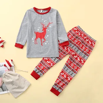 Pijamale Crăciun Crăciun Femei Mami Bluza Print Topuri Și Pantaloni De Crăciun De Familie Haine Pijamale Pijama Navidad Familia#C7