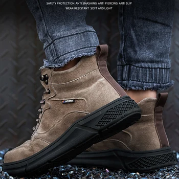 Siguranta la locul de Munca Pantofi pentru Bărbați Pantofi de protecție din Oțel Tep Puncție-Dovada muncii Cizme de Pluș Cald Pantofi de Iarna pentru Bărbați Bocanci Indestructibil