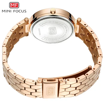 MINIFOCUS Cristal de Lux Watch Femei Impermeabil Rose Gold Curea din Otel Doamnelor Cuarț Ceas Brățară Ceas Relogio Feminino