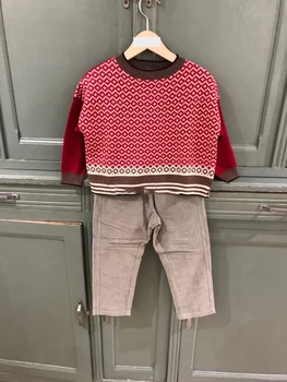 Copii Pulovere 2019 CBC Brand Nou Toamna Iarna Băiat Fete de Moda Tricot Pulover Copil din Bumbac Topuri Uza Haine