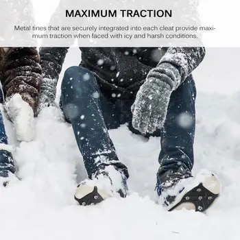 1 Pereche 8 Prezoane Anti-Derapare Gheață de Prindere Spike Alpinism de Iarna Anti-Alunecare de Zăpadă Vârf de Prindere Cleme Pe Pantof Acoperi Non-alunecare de zăpadă pene