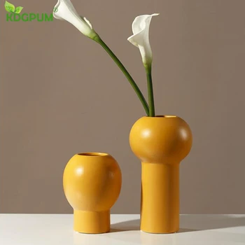 Nordic Simplu, Morandi Culoare Vaza Ceramica Camera De Zi De Decorare Flori Uscate, Aranjamente Florale Creative Decor Acasă