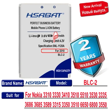 HSABAT 0 Ciclul de 3300mAh Baterie pentru Nokia BLC-2 3310 3330 3410 3510 5510 3530 3335 3686 3685 3589 3315 3350 3510 6650 6800 3550