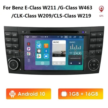 7 Inch IPS Android 10 2Din Car DVD GPS Stereo pentru Mercedes Benz E Class W211 E350 G CLK CLS W463 W209 W219 500 de Navigare