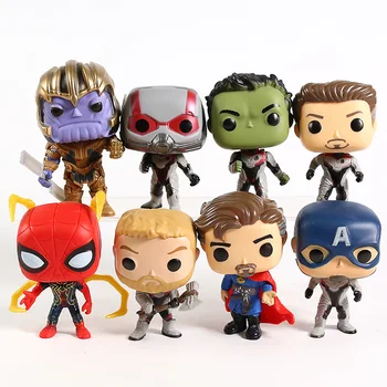 Super-Eroi, Captain America, Iron Man, Spiderman Negru Panther Thor PVC Acțiune Figura Jucării 9pcs/set