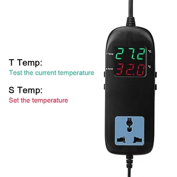Afișaj Digital de Reproducere Controler de Temperatura cu LED Termometru Mufa Senzorului