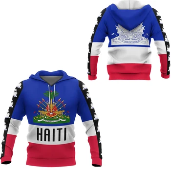 Tessffel Țară Emblema Steag Caraibelor, Insula Haiti Retro Pulover Barbati/Femei Trening Jacheta 3Dprint Streetwear Hoodies a-4