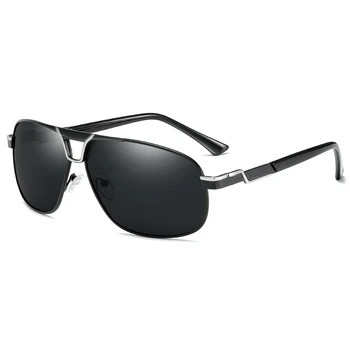 Brand Design Clasic Pătrat Polarizat ochelari de Soare Barbati Metal de Conducere Ochelari de Soare de sex Masculin de Acoperire ochelari de soare UV400 Ochelari de Nuante