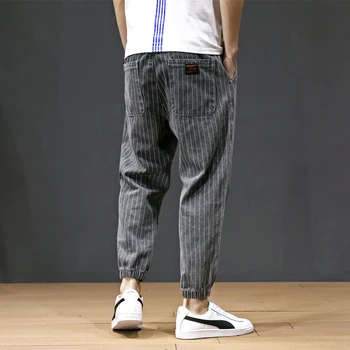 Moda Streetwear Barbati Blugi Casual De Agrement Stripe Pantaloni Harem Fund Moale Pantaloni Cargo De Mari Dimensiuni 28-42 Hip Hop Jogging Pantaloni Pentru Bărbați