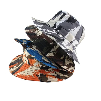 CAMOLAND Reglabil Pălării de Soare Copii Galeata Palarie Camuflaj Plaja Hat Pentru Boy Fata Impermeabil Panama Capace Drumeții ochiurilor de Plasă Respirabil