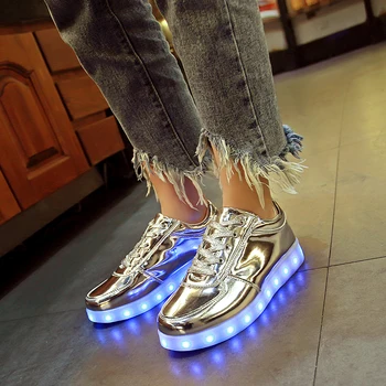 7ipupas Luminos Adidași USB Copii Pantofi de lumină Led-uri pentru copii baieti fete coș lumineux în creștere tenis Led-uri stralucitoare adidași