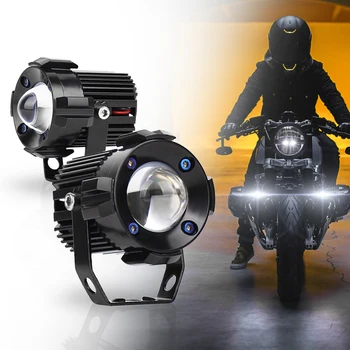 Emit Lumina Galben și Alb Lumina Reflectoarelor cu LED-uri Lumini Auxiliare pentru Autoturisme motociclete 2 buc