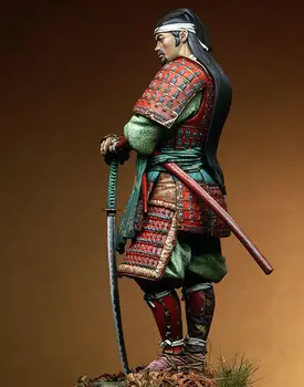 Nevopsită Kit 1/18 90mm Japoneză samurai cu sabia 90mm figura Istorică rășină Figura Rășină Kit Transport Gratuit