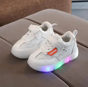 Copii Băieți Fete Adidasi Sport pentru Copii Stralucitoare Copii Pantofi de Funcționare Chaussure Enfant Fete Panza Pantofi Cu LED-uri de lumină Adidași