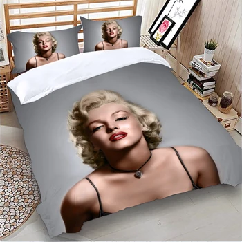 Sexy Marilyn Monroe set de lenjerie de Pat Duvet Cover Set de Pat Twin regina king size, lenjerie de pat