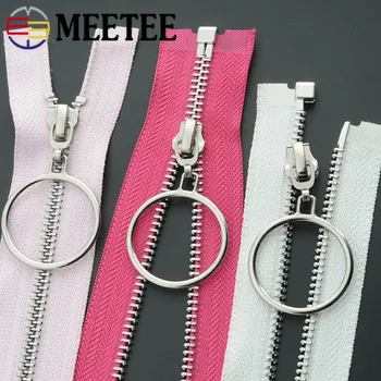 Meetee 5# 85cm Fermoare Metalice Open-end Zip Repair Kit de Cusut Haina Jos Jacheta Saci DIY Meșteșug de Îmbrăcăminte Cusut Accesorii AP368