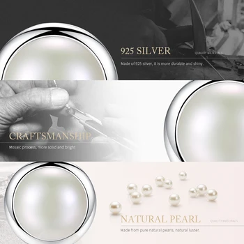 DOTEFFIL Cercei Autentic Naturale de apă Dulce Pearl Încrustații de Argint 925 Stud Perla Cercei Pentru Femeile de Nunta/Petrecere, Cadou