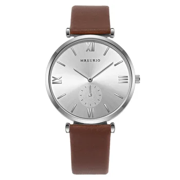 MREURIO Bărbați Ceas de Lux Quartz Designer Dublu Cadrane de ceasuri Ultra Subțire Mare Stil pentru Bărbați Casual Moda Ceas de mână