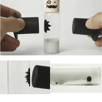 Cilindrice Ferrofluid Intr-O Sticla De Neodim Magnet De Birou Jucării Anti Stres Jucării Ferrofluid Lichid Display Magnetic Lichid