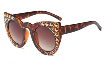 2018 Noua moda pentru copii ochelari de soare ochi de pisica vara băieți și fete UV nituite cristal ochelari de soare noi pentru copii ochelari