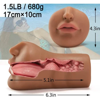 Pocket Pussy Artificiale Sentiment Real 3D Adanc pe Gat sex Masculin Masturbator Limba Sex Oral Masturbari Cupa Adult Jucarii Sexuale Pentru Barbati