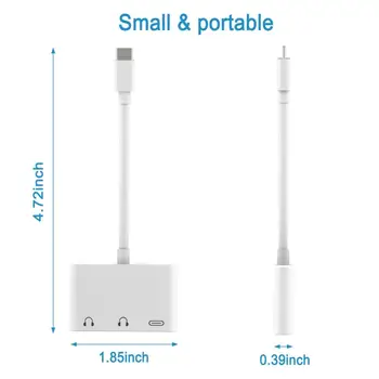 USB de Tip C pentru Căști 3.5 mm Jack Adaptor pentru Xiaomi 6 8 pentru iPad Pro Aux Cablu Audio pentru Căști, Încărcător de Încărcare USB-C Converter