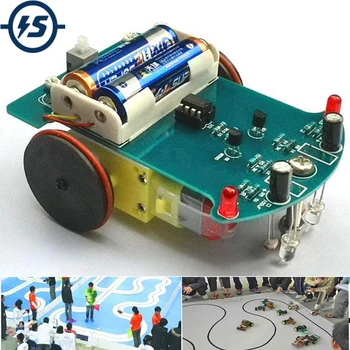 D2-1 DIY Kit de Urmărire Inteligent Linia Smart Car Kit TT Motor Electronice DIY Kit Inteligent de Patrulare Auto Piese Electronice DIY