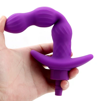 IKOKY Silicon Clisma Duș Vibrator Anal Margele Butt Plug Seringa Spalaturi Sistem de Jucarii Sexuale pentru Femei masaj de Prostata pentru Gay