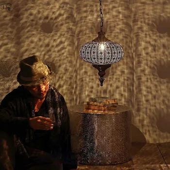 Marocan Lampa Vintage Lumini Pandantiv Retro Industrial Fier De Lumină Home Decor Agățat Lampă De Bucătărie Decor Acasă Loft Salon Cu Bar, Cafenea