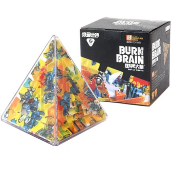 Copii Inteligente Puzzle 3D Cub de Jucărie Labirint Mingea Jucărie Labirint cu Bile Jocuri Educative Cadou Jucărie - Tetraedru de Artă pline de culoare L