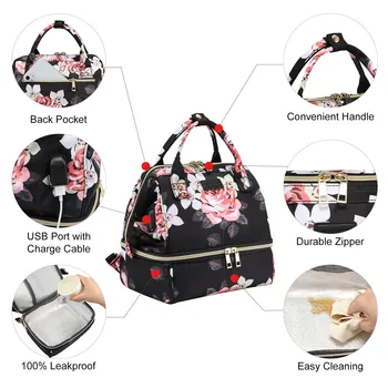 Realer femei geanta rucsac multifunctional sac de panza, unisex impermeabile etanșe anti-thieft pentru masa de prânz școală de călătorie de lucru în 2020