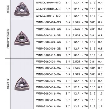 10BUC DESKAR WNMG080404 WNMG080408 WNMG080412 HS MM LF6118 Instrumente de Cotitură Insertii Carbură de Strung Pentru Prelucrarea Oțelului Inoxidabil