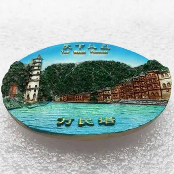 China Frigider Manets Hunan Fenghuang Oraș Antic Turismul Memorial Zhangjiajie Lijiang Magneți pentru Frigidere Autocolant Decor