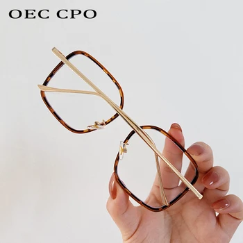 OEC CPO Femei Anti Blue Light Rama de Ochelari Vintage Aliaj Ochelari Pătrați Bărbați Clar Optice Eyewears Cadre Doamnelor O796
