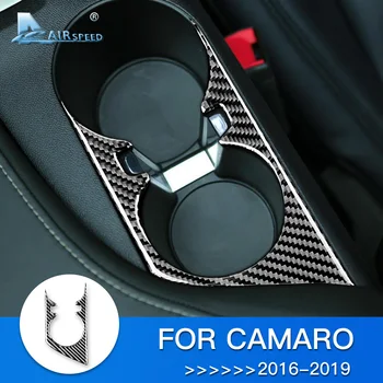 VITEZA pentru Chevrolet Camaro 2016 2017 2018 2019 Accesorii pentru Camaro Autocolant Fibra de Carbon Interior Suport pahare Cadru Panou